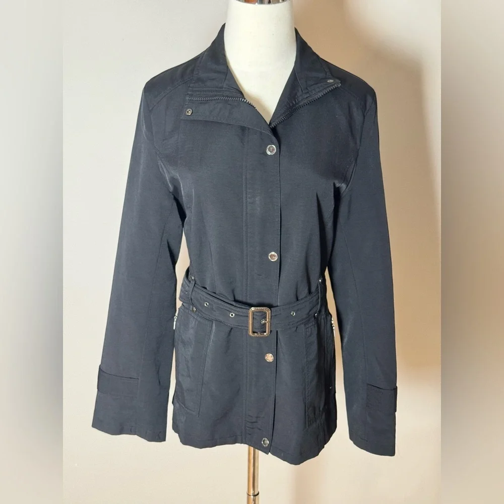 Dolce & Gabbana Black Belted Jacket – Women’s Size XL - Picture 2 of 9